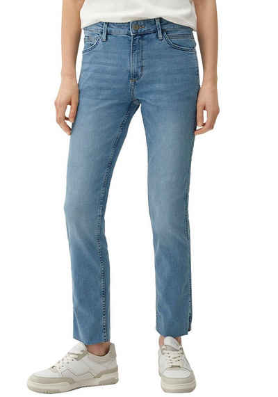 s.Oliver Slim-fit-Jeans mit ausgefranstem Beinabschluss