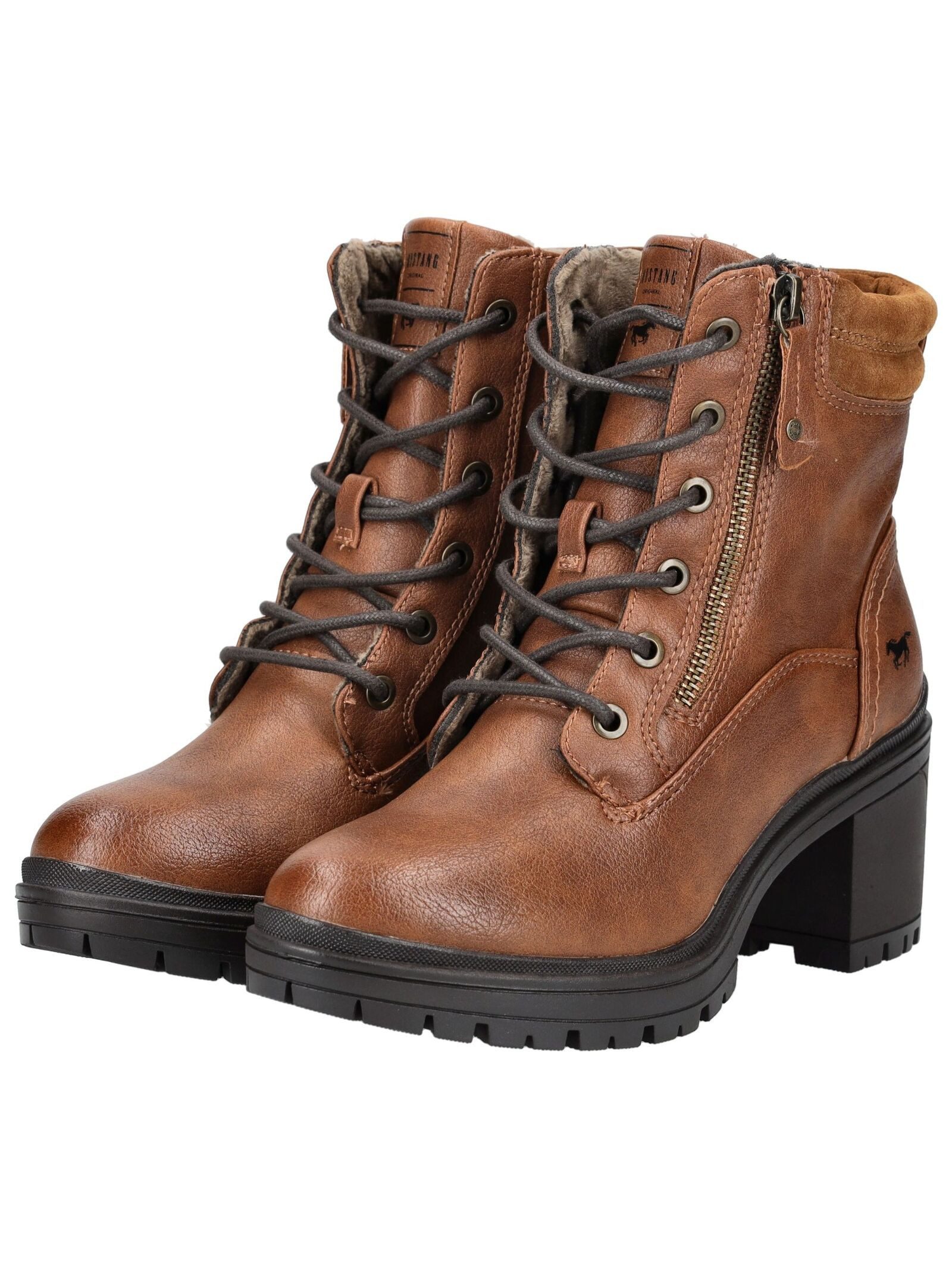 Mustang Shoes Mustang Shoes Stiefelette Lederimitat Schnürstiefelette