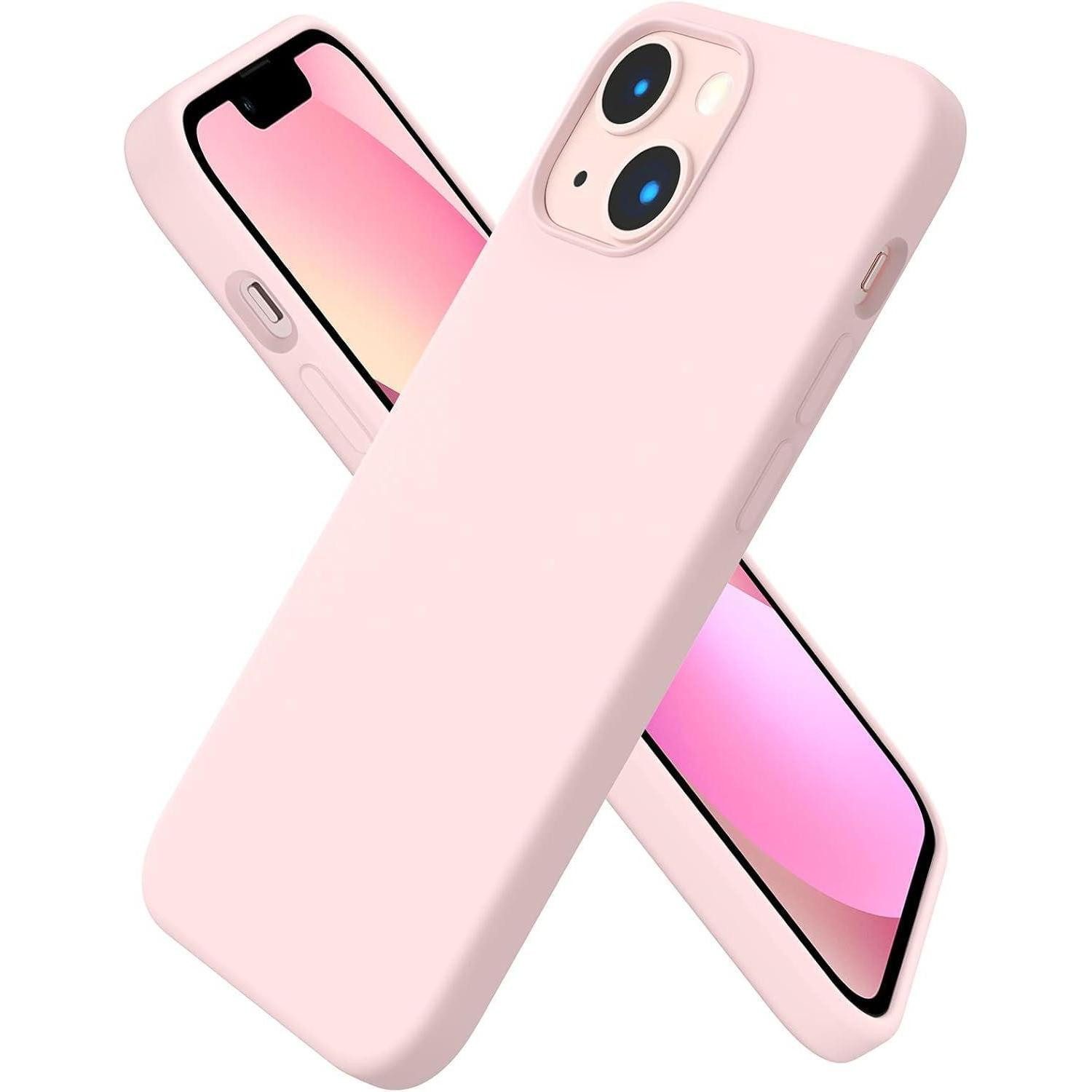 LuxusKollektion Handyhülle iPhone 13 Mini Silikon Case Hülle Flüssig Silikon Schutz Steingrau