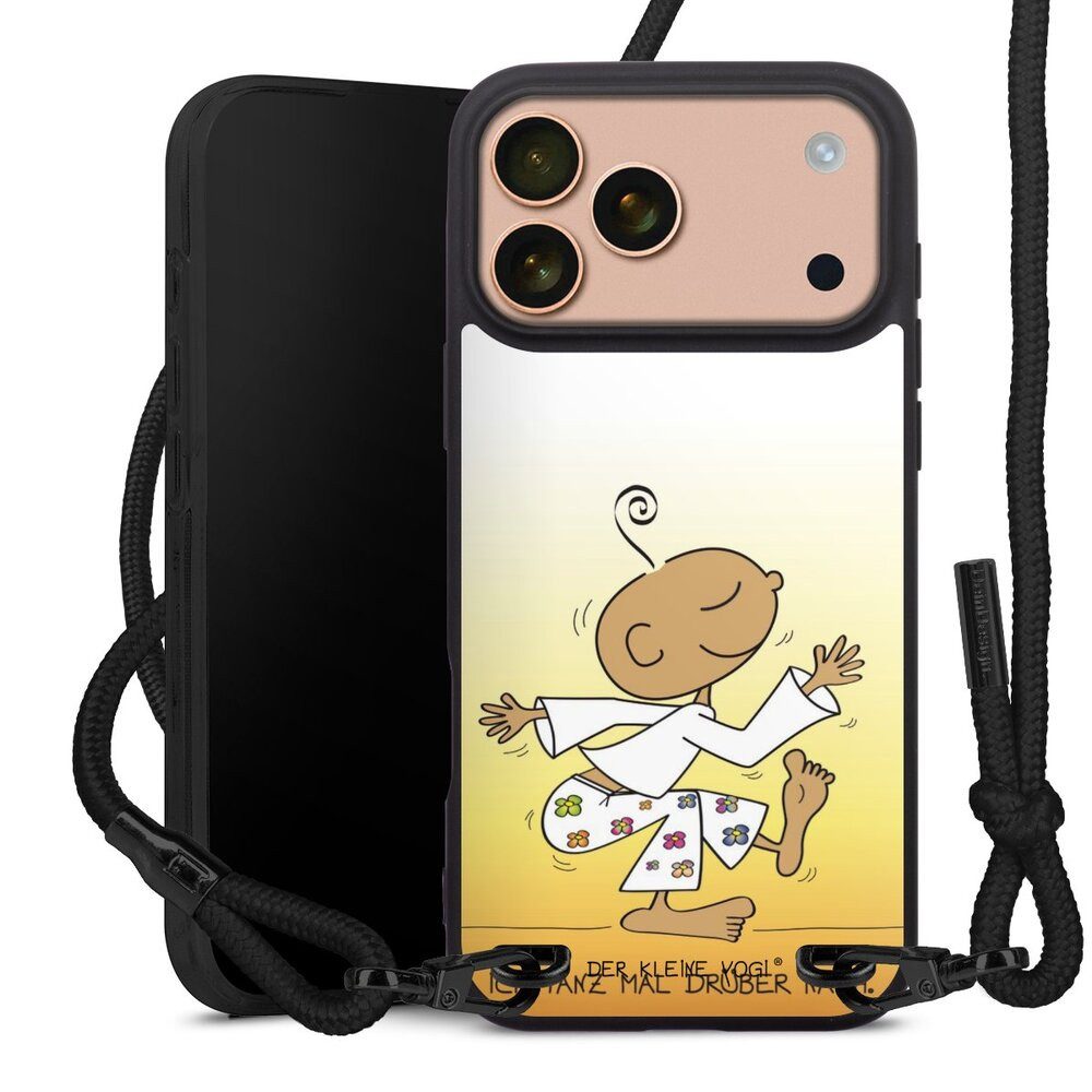 DeinDesign Handyhülle Der kleine Yogi Tanzen Sprüche Tanz mal drüber - Der kleine Yogi, Apple iPhone 17 Pro Max Premium Handykette Hülle mit Band