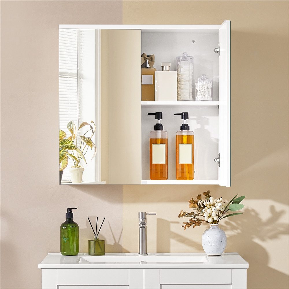 Yaheetech Spiegelschrank Hängeschrank Badezimmerschrank mit Spielgeltüren, günstig online kaufen