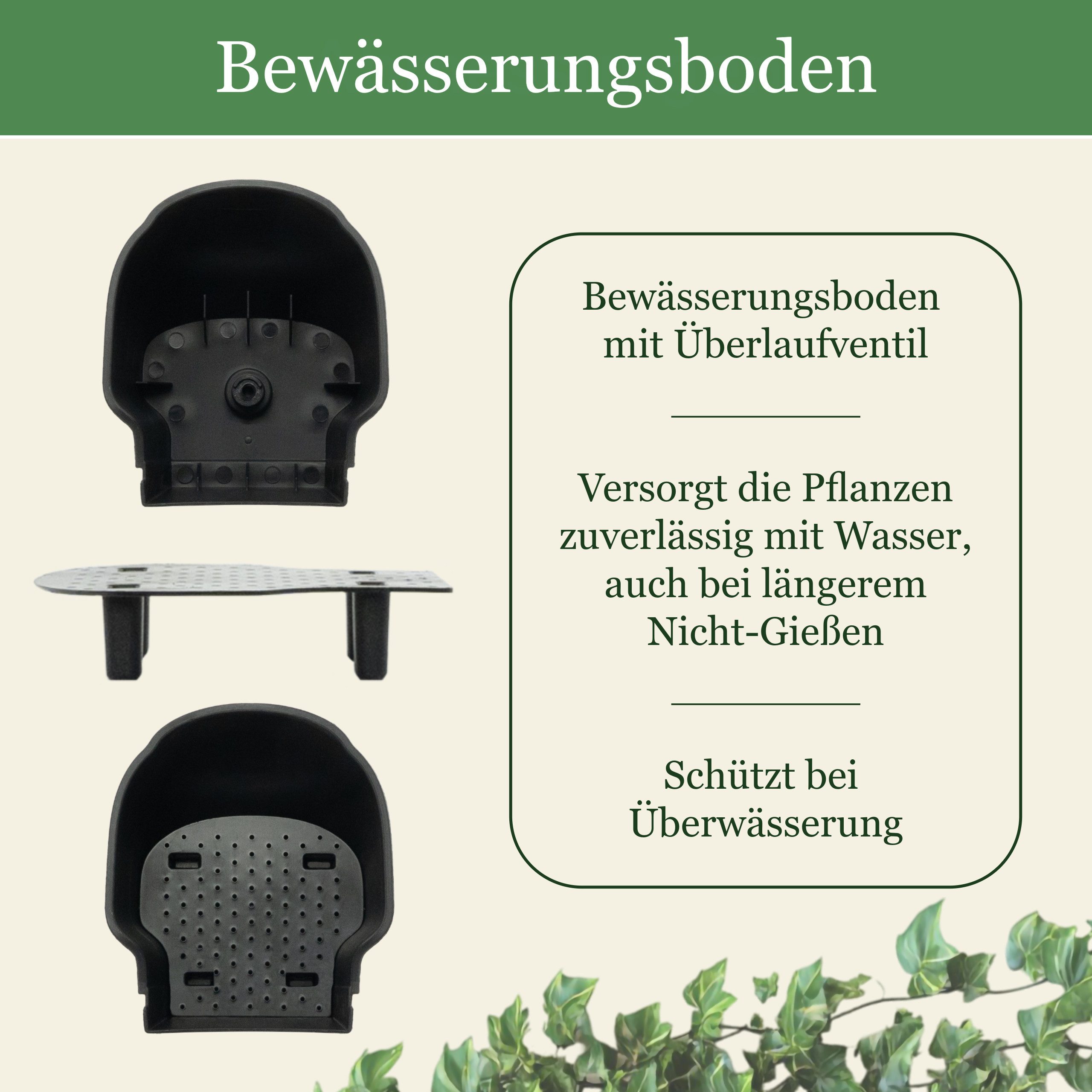 INTERGARDEN Pflanzeinsatz Pflanzwand: 6 Pflanztöpfe mit Rahmen für Balkon, Terrasse oder Garten – Bild 4 von 5