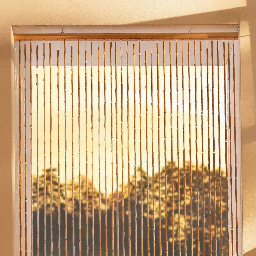 Vorhang Braun Türvorhang Türvorhang 200 Garten Terrasse cm, Bambus Insektenschutz