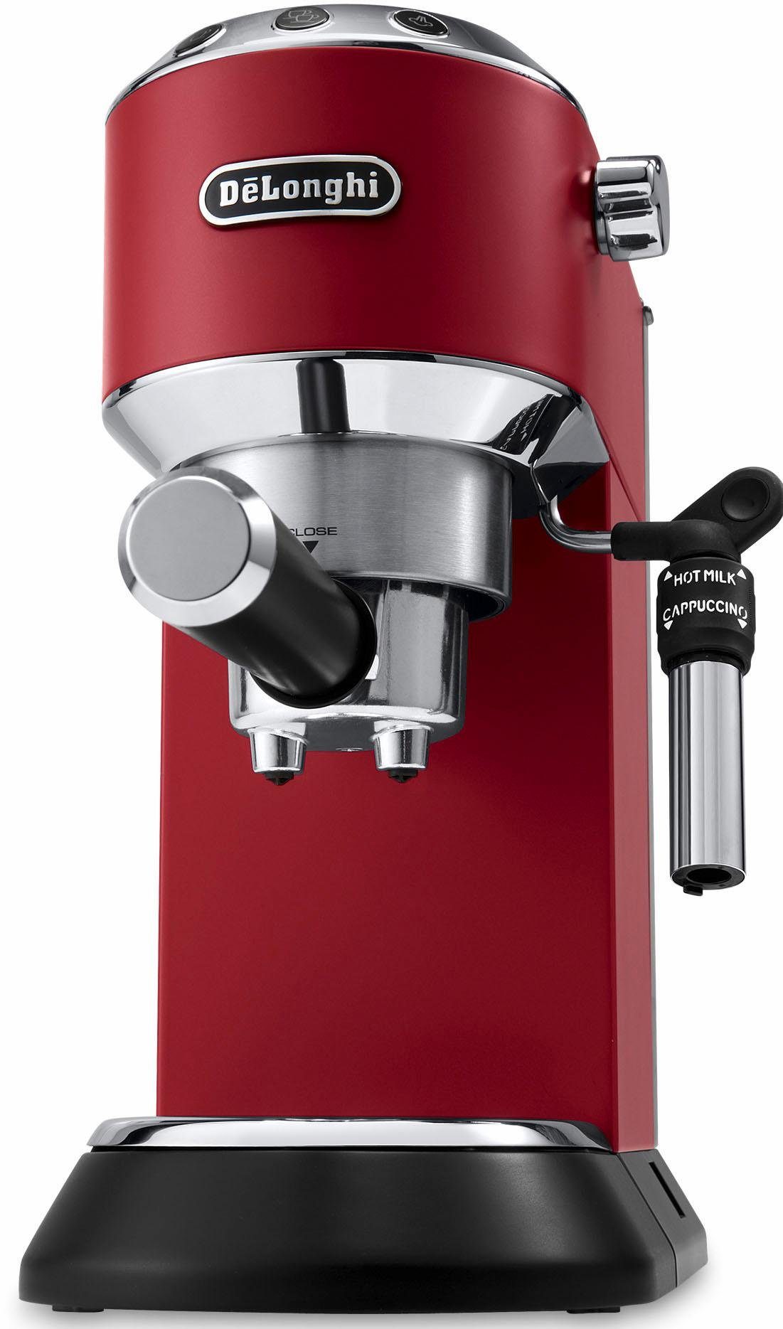 De'Longhi Espressomaschine Dedica Style EC685.M - Espresso & Doppio, mit Milchschaumdüse, Nur 15 cm breit, für E.S.E Pads geeignet, 1L, inkl. Milchschaumdüse