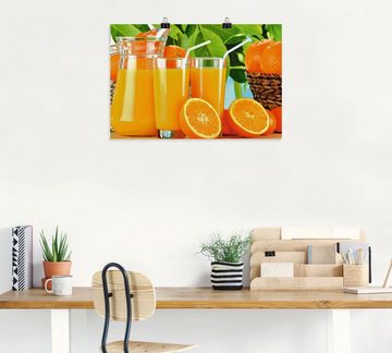 Artland Poster Gesunder Orangensaft, Getränke (1 St), als Alubild, Leinwandbild, Wandaufkleber oder Poster in versch. Größen