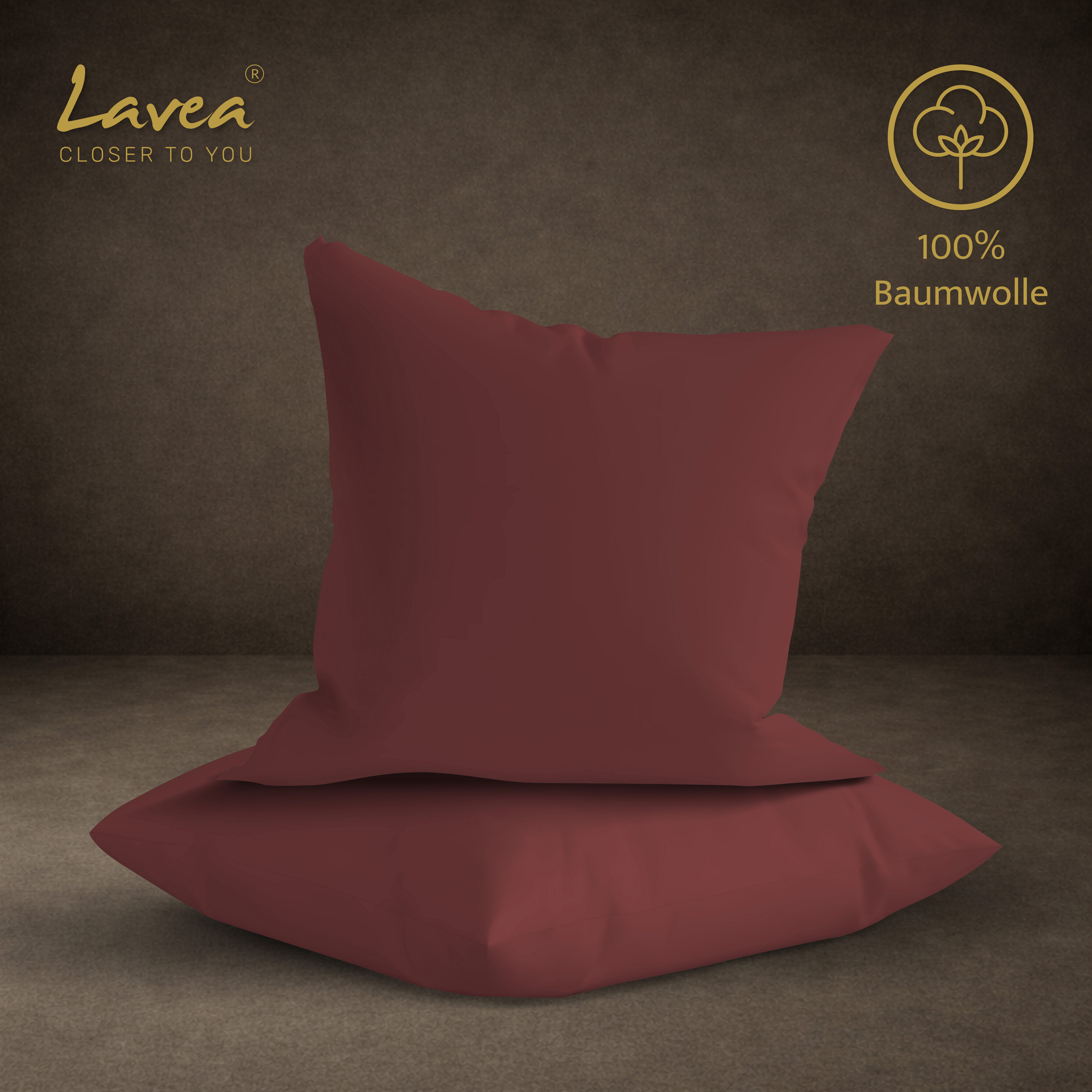 Lavea Kissenbezug 2er Set 100% Baumwolle flauschig, Jasmin, Kissenhülle, Kissenbezüge, (2 Stück), pflegeleicht, langlebige Qualität, mit Reißverschluss – Bild 5 von 5