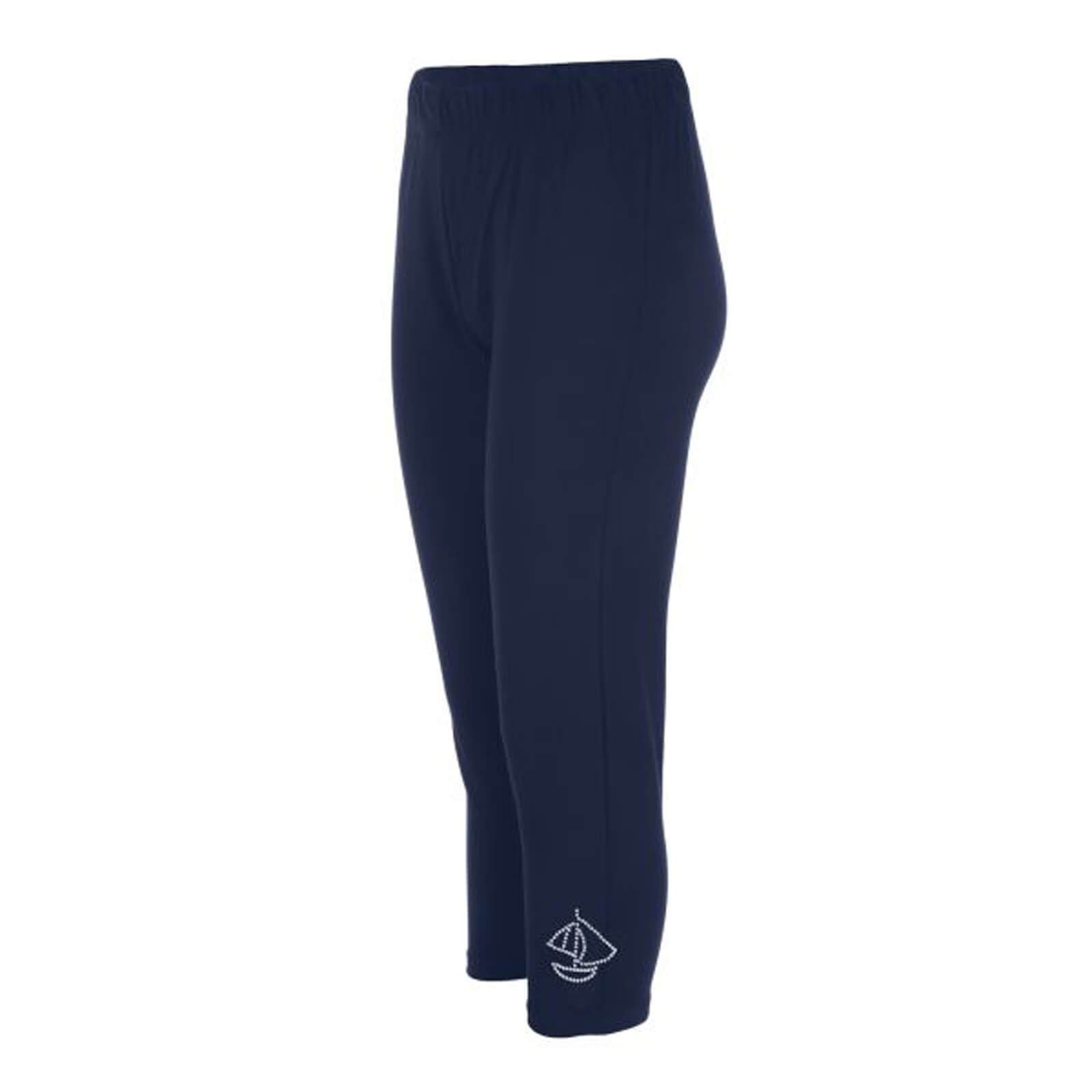 modAS Caprihose Damen Hose mit Strass-Applikation - Sommerhose Freizeithose günstig online kaufen