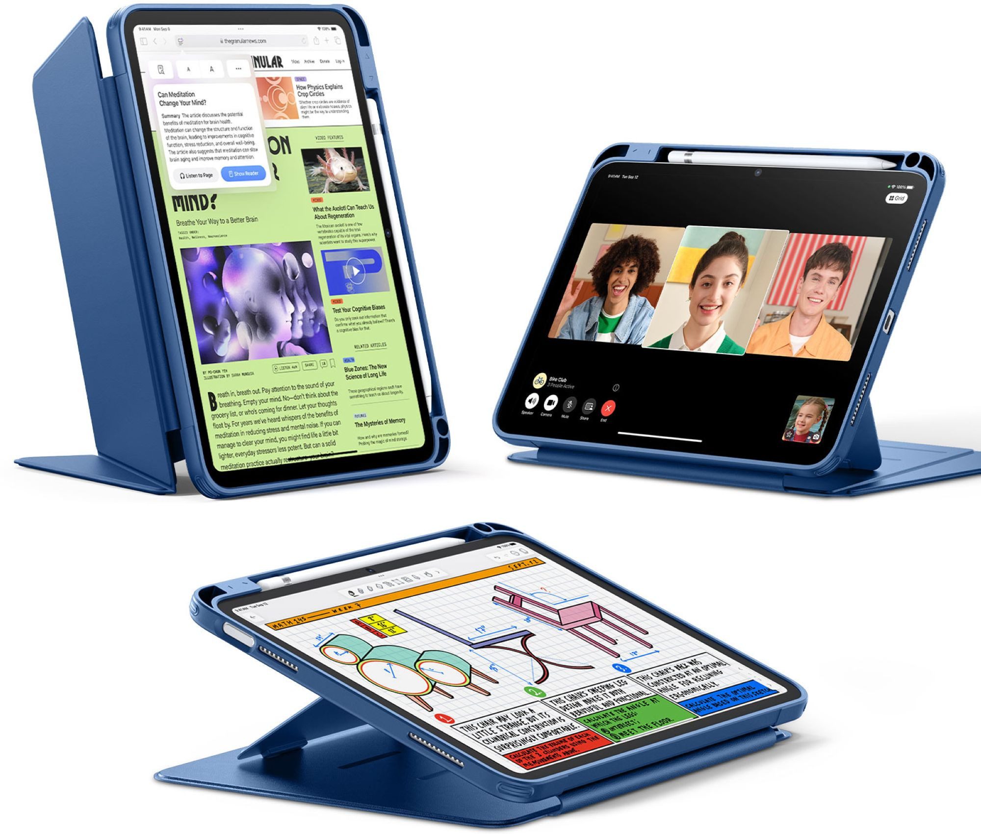 ESR Tablet-Hülle Flip Hybrid Case für das Apple iPad 11" (2025) / iPad 10,9" (2022), Magnetische hülle mit stabilem Stand, Wake/Sleep & Apple Pencil Halter