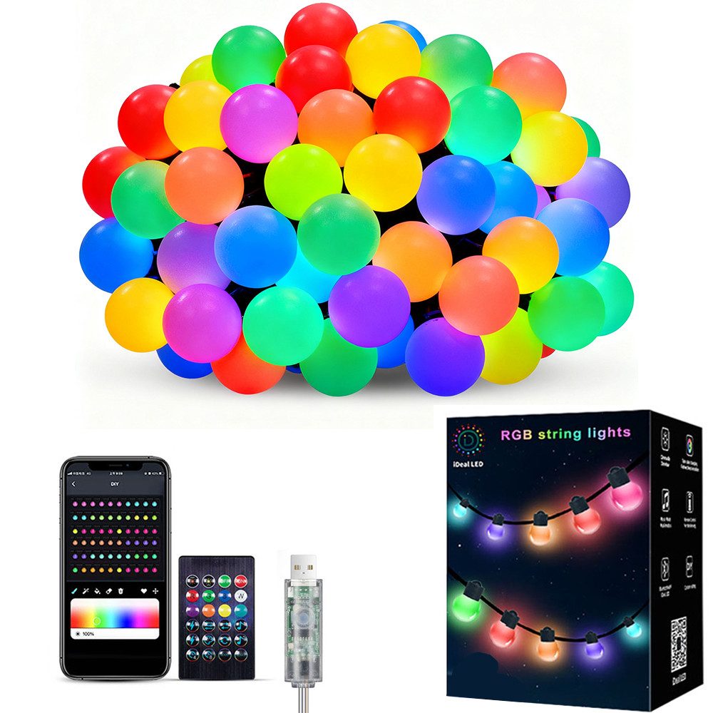 PRIISF Gartenleuchte Kugel LED Lichterkette Globe günstig online kaufen
