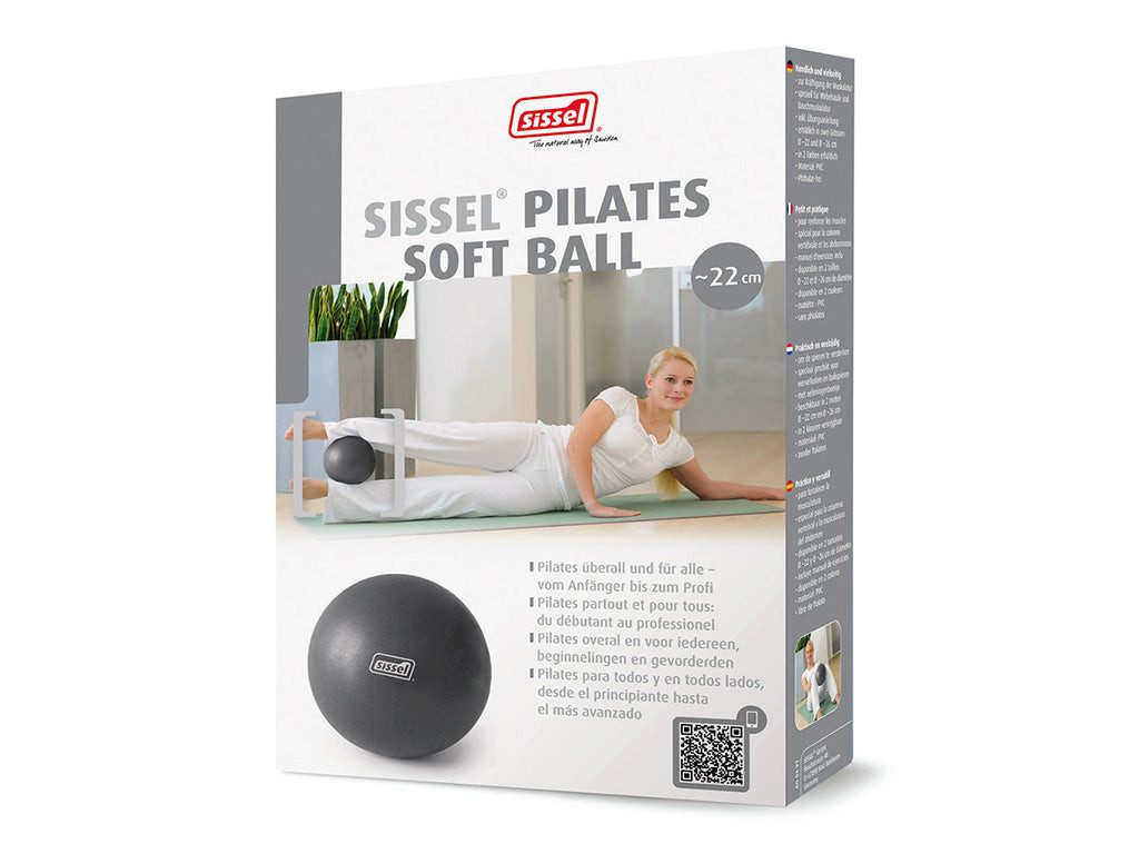 SISSEL Gymnastikball SISSEL® Pilates Soft Ball metallic anthrazit - Trainingstool – Bild 5 von 5
