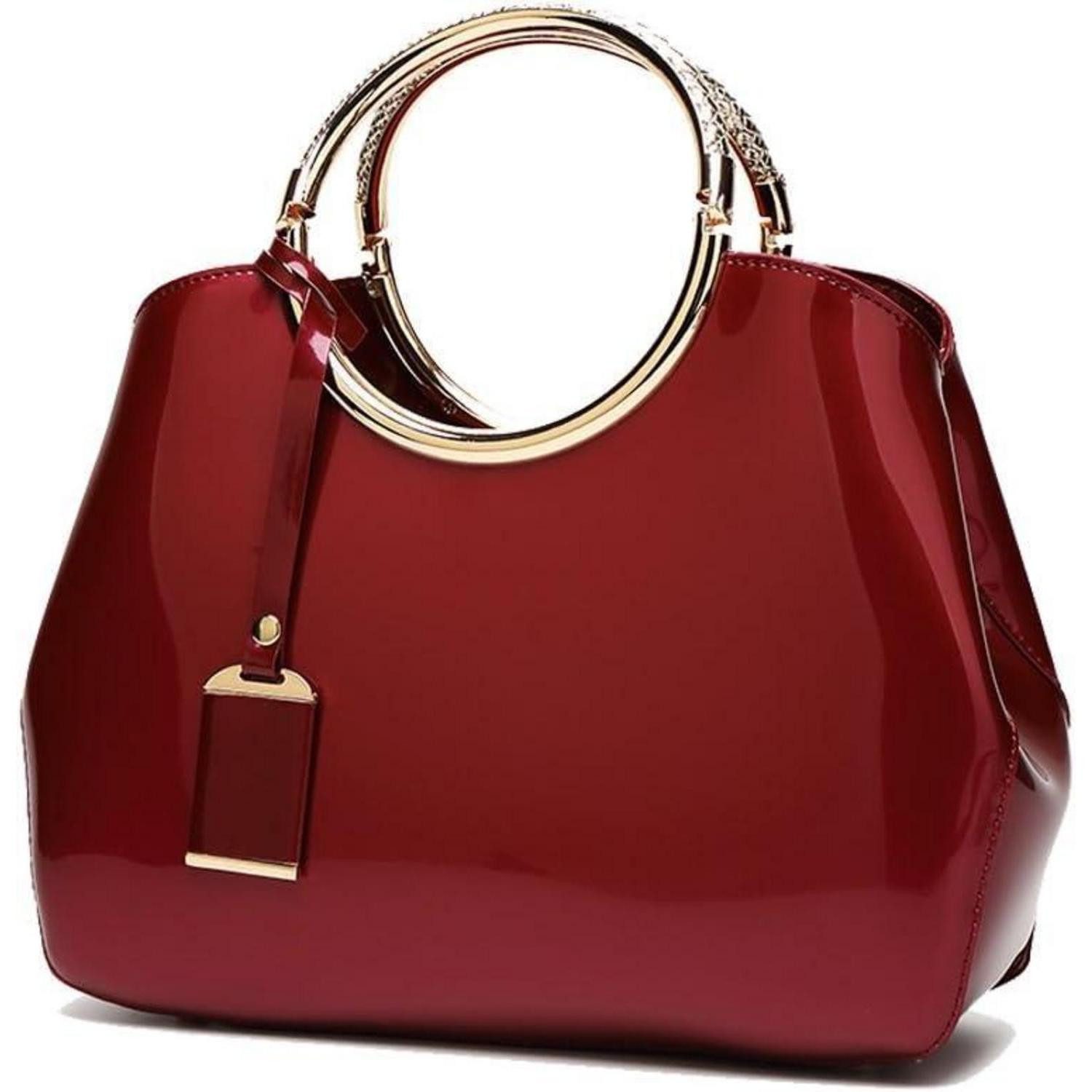 LuxusKollektion Abendtasche Damen Handtasche PU-Lackleder Hochzeit Schultertasche Umhängetasche