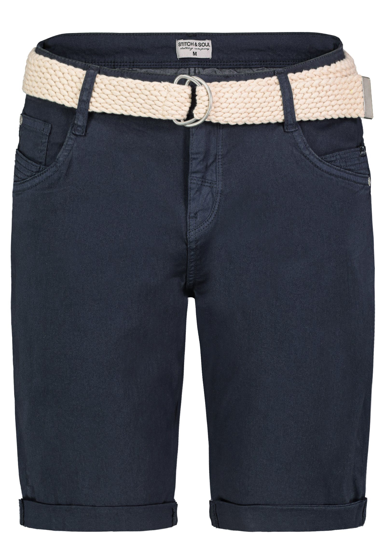 Stitch & Soul Bermudas Damen Short Bermuda kurze Hose Sommer Chino Stoff Ho günstig online kaufen