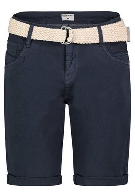 Stitch & Soul Bermudas Damen Short Bermuda kurze Hose Sommer Chino Stoff Hose mit Gürtel