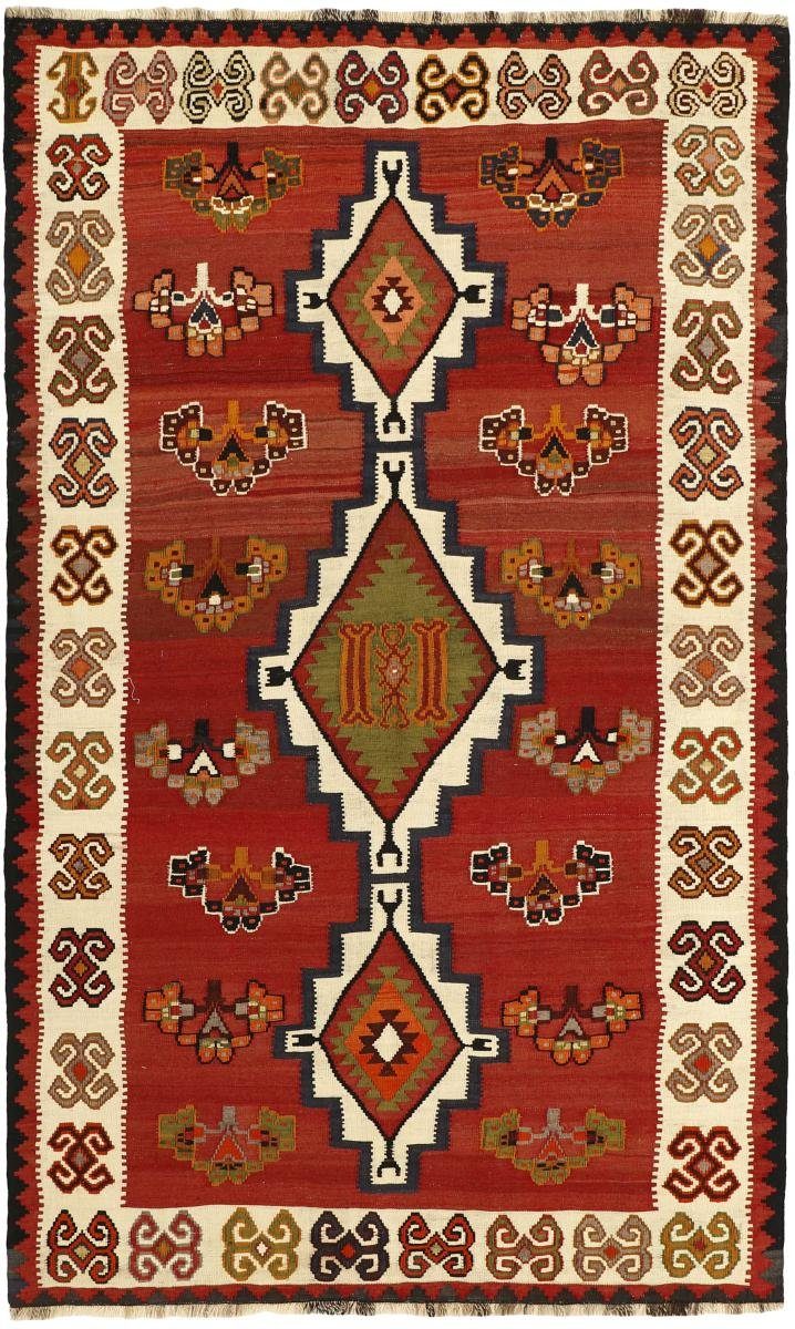 Orientteppich Kelim Fars Heritage 159x265 Handgewebter Orientteppich / Perserteppich, Nain Trading, rechteckig, Höhe: 4 mm