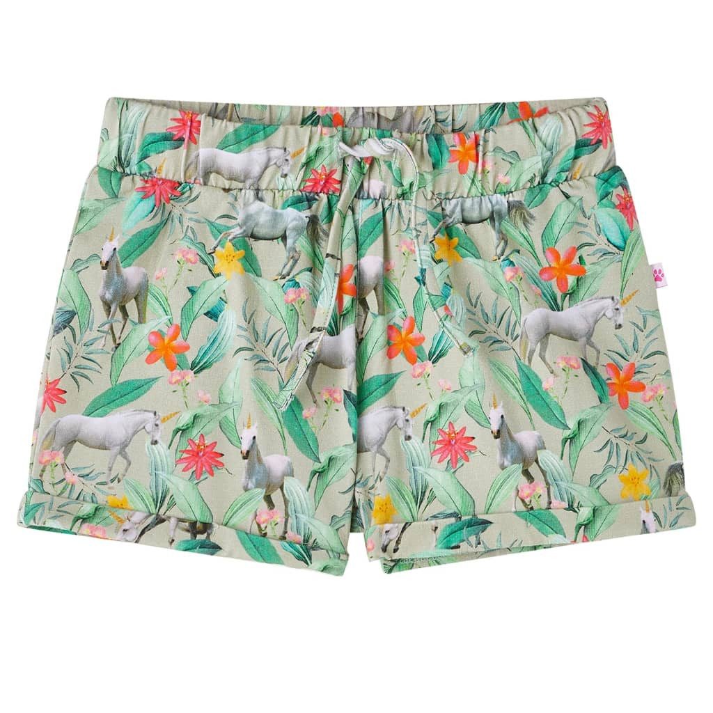 Shorts Kindershorts mit Kordelzug Hellkhaki 116