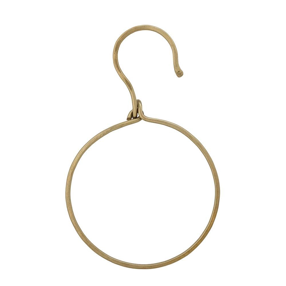 Bloomingville Handtuchhaken Zigga Aufhänger messing L12,5 cm, Wandhaken für Bad & Flur