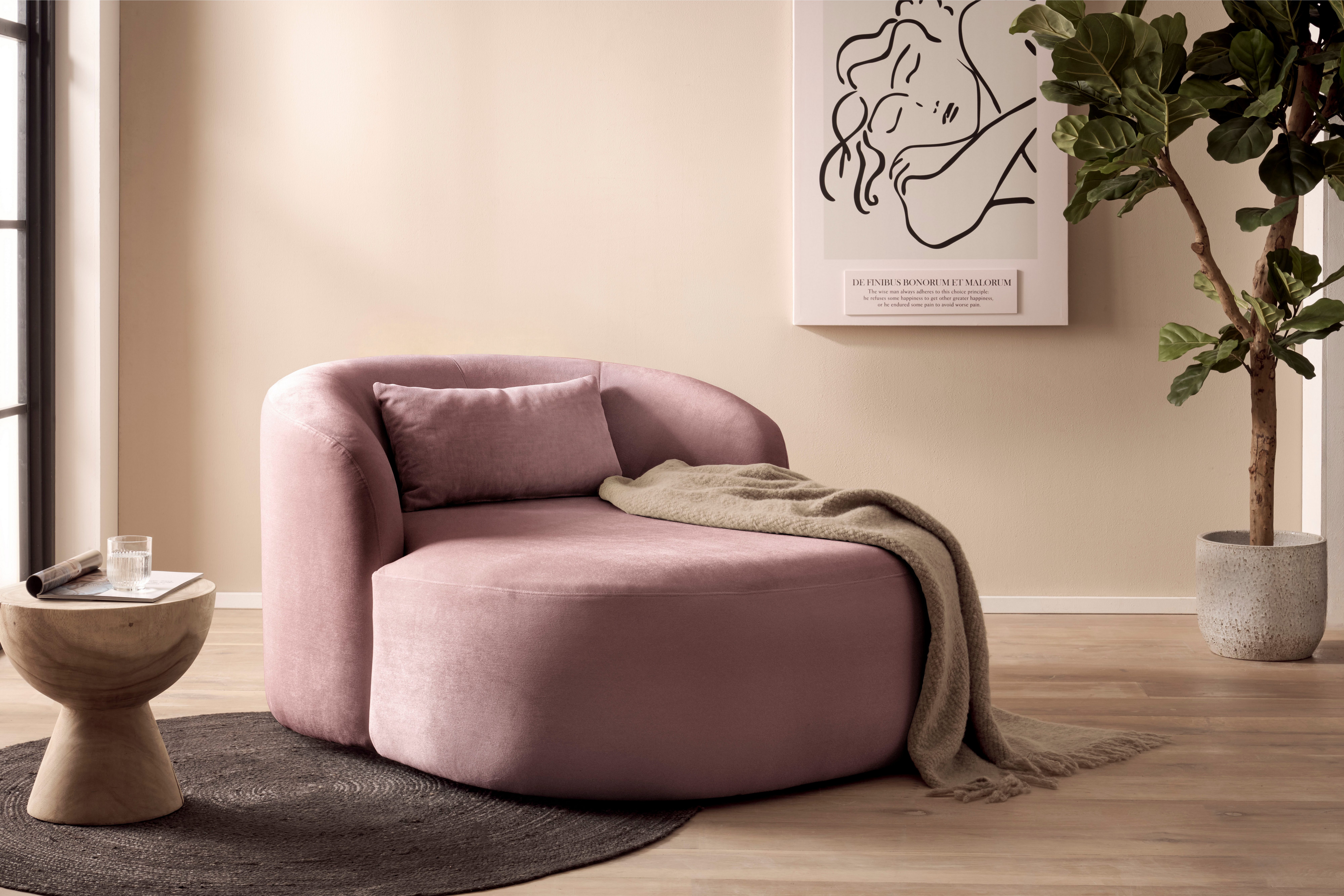 LeGer Home by Lena Gercke XXL-Sessel Yllara, moderner Lesesessel, Loveseat mit großzügiger Sitzfläche, mit geschwungener Rückenlehne in Samt oder Struktur
