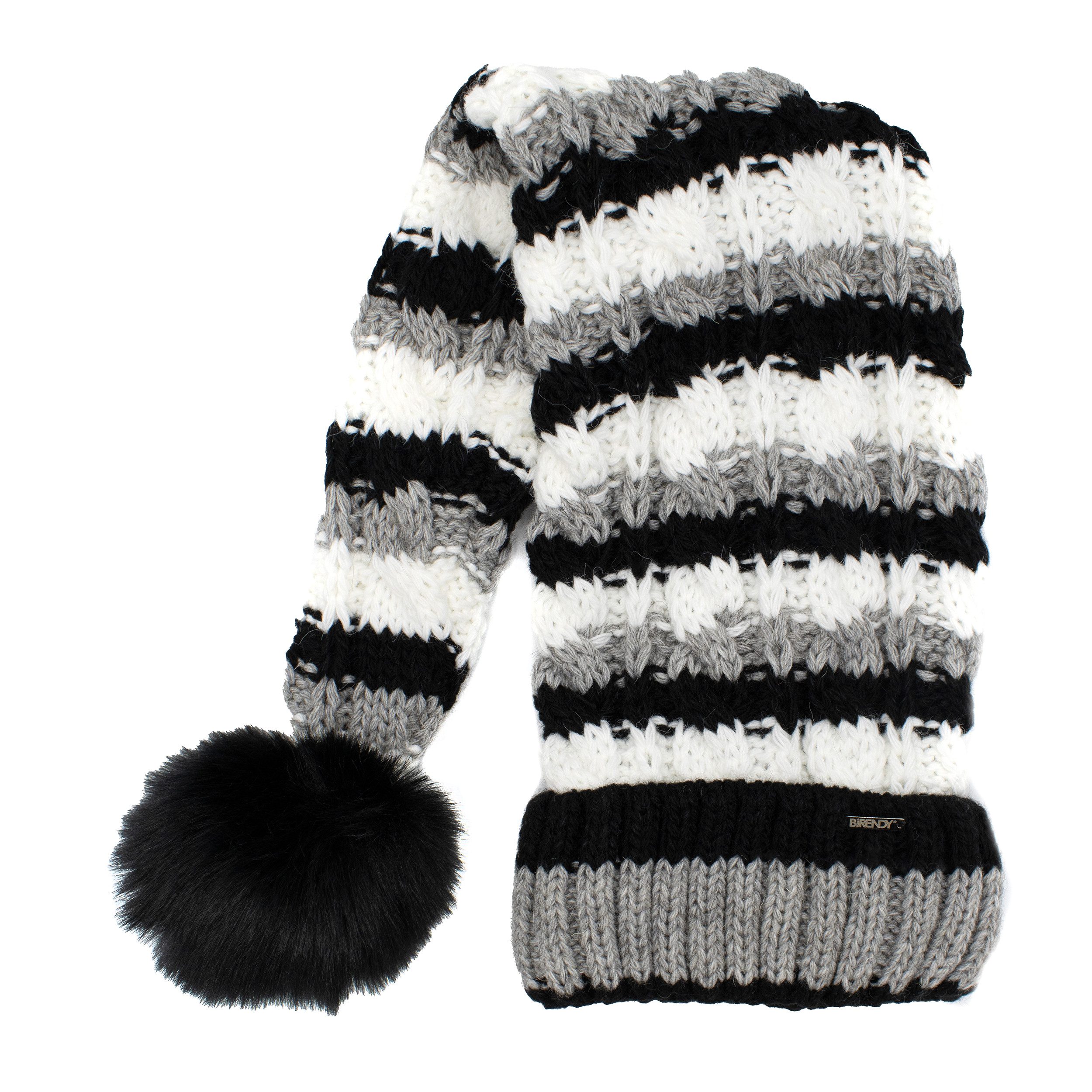 BIRENDY Strickmütze Birendy Beanie A113 Mütze Zipfelmütze Pudelmütze Wintermütze