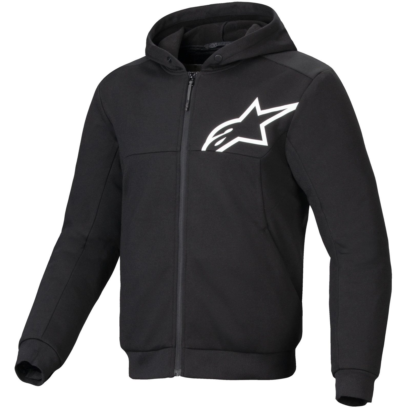 Alpinestars Motorradjacke Alpinestars Chrome V2 Sport Hoodie Schwarz / Weis günstig online kaufen