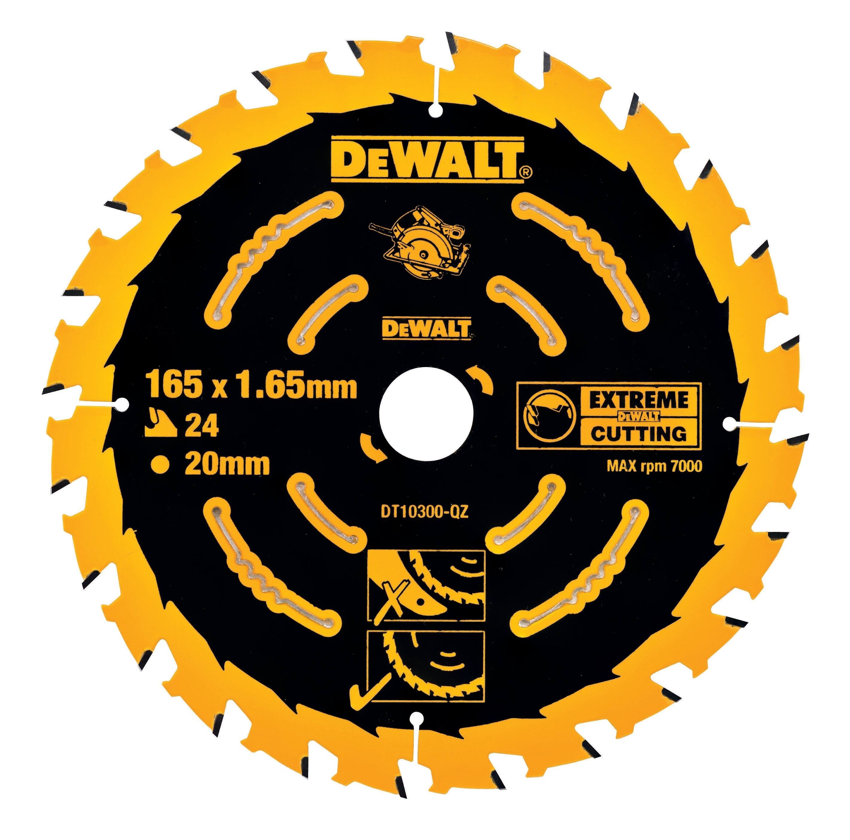 1200 DeWalt Handkreissäge DT10301 Kreissägeblatt, inkl. 165 mm, Watt, DWE550-QS Set Schutzbrille Handschuhe,