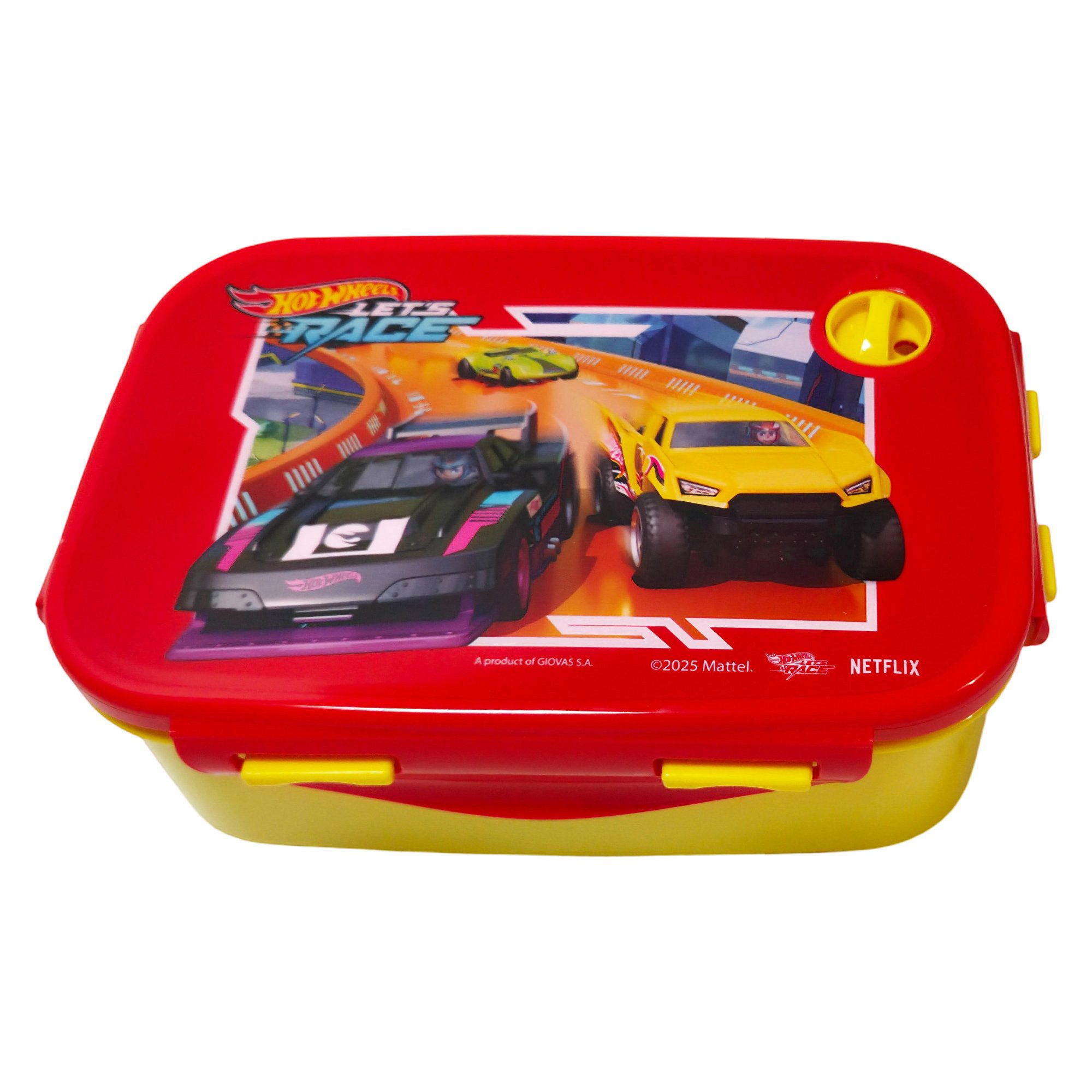 Hot Wheels Lunchbox Hot Wheels Racing 2 tlg Lunch Set Brotdose Alu Trinkflasche 500 ml, (2-tlg., Spar-Set)