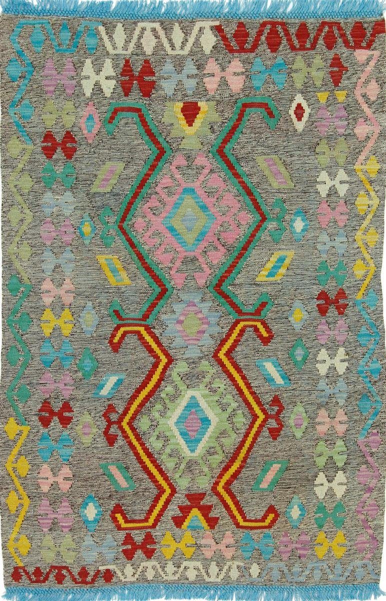 Orientteppich Kelim Afghan Heritage 104x150 Handgewebter Moderner Orientteppich, Nain Trading, rechteckig, Höhe: 3 mm | Kurzflor-Teppiche