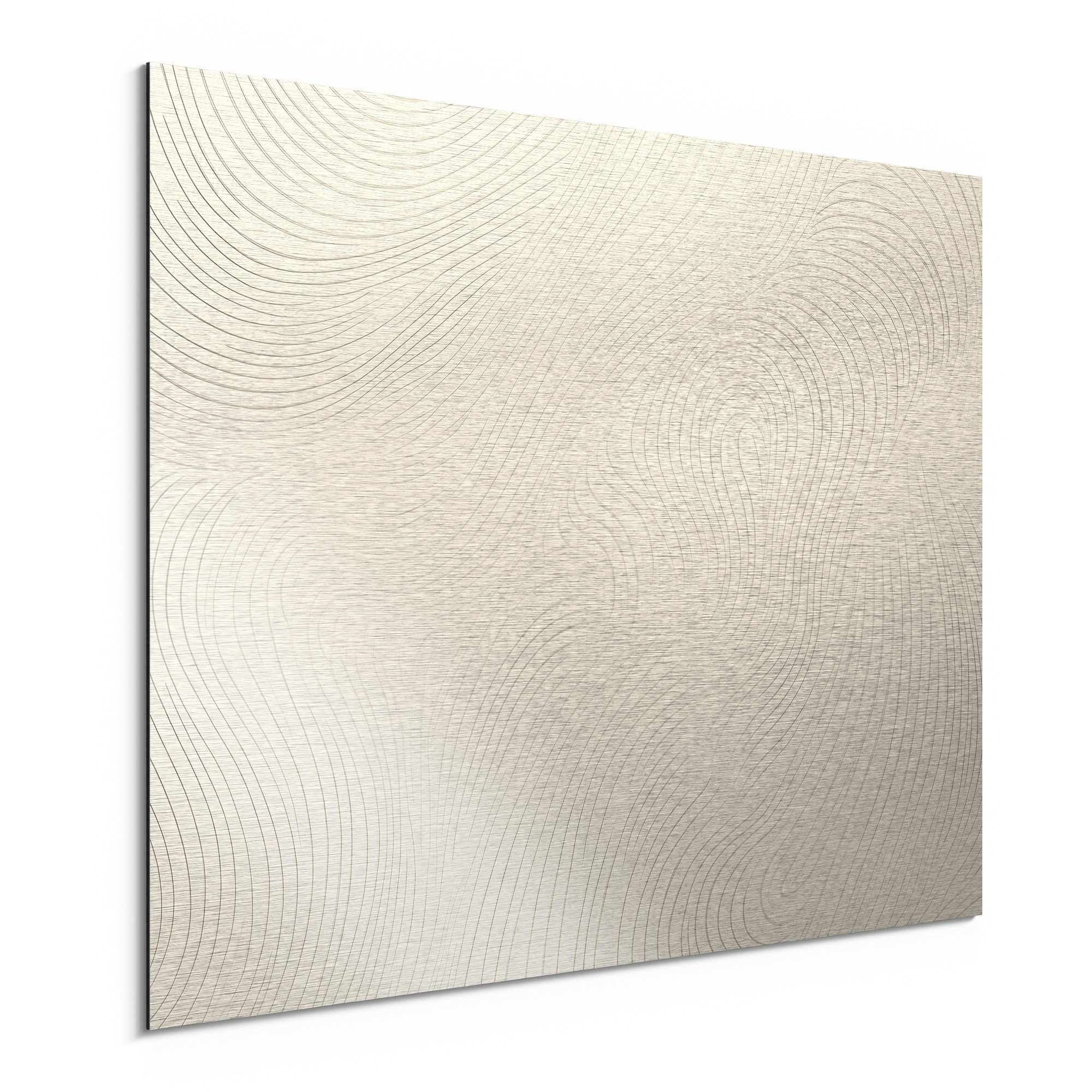 DEQORI Metallbild 'In feinen Linien', Alu Dibond Bild Aluminium Aluverbundplatte Design Wandbild Aludibond