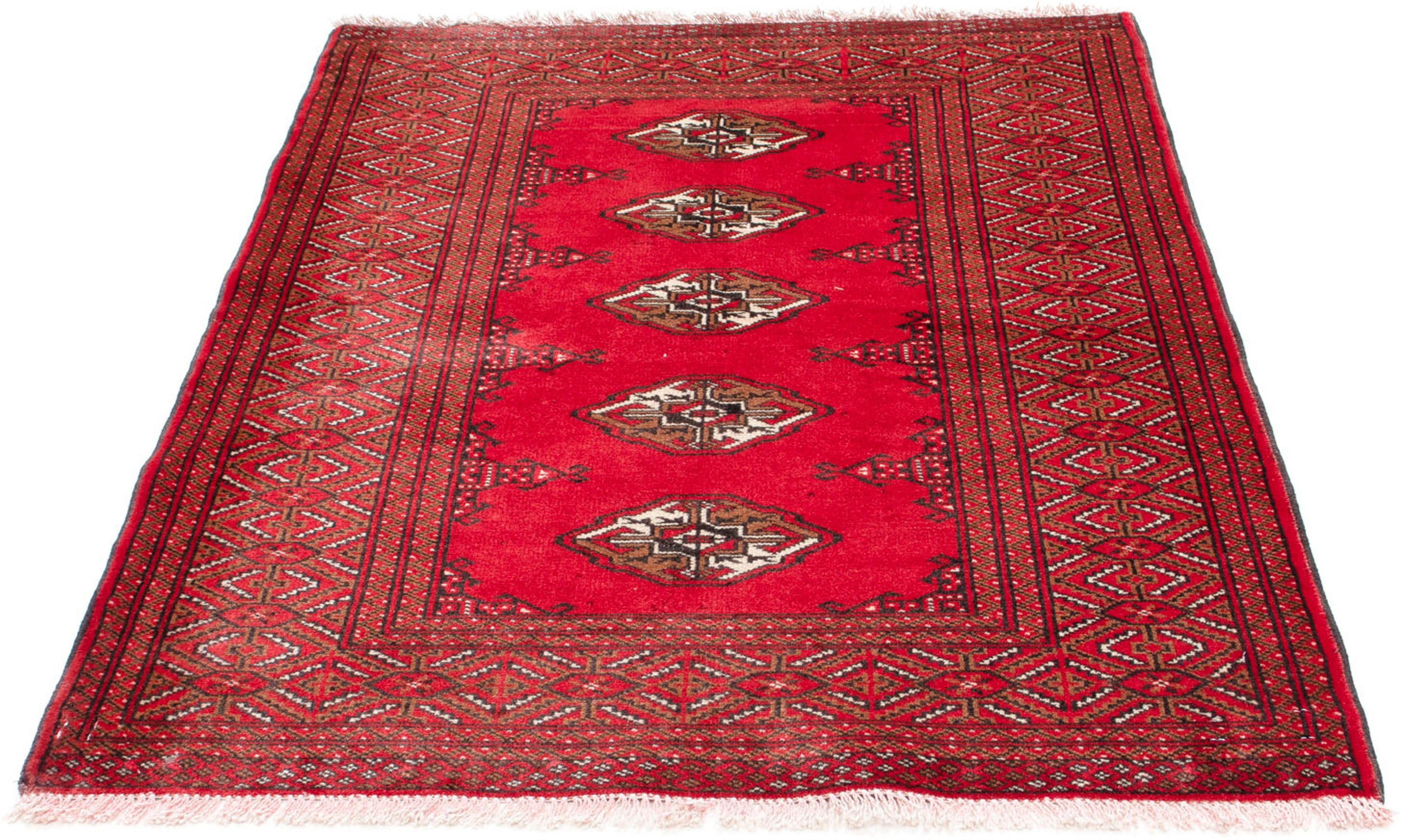 Orientteppich Belutsch - 144 x 103 cm - rot, morgenland, rechteckig, Höhe: 8 mm, Wohnzimmer, Handgeknüpft, Einzelstück mit Zertifikat