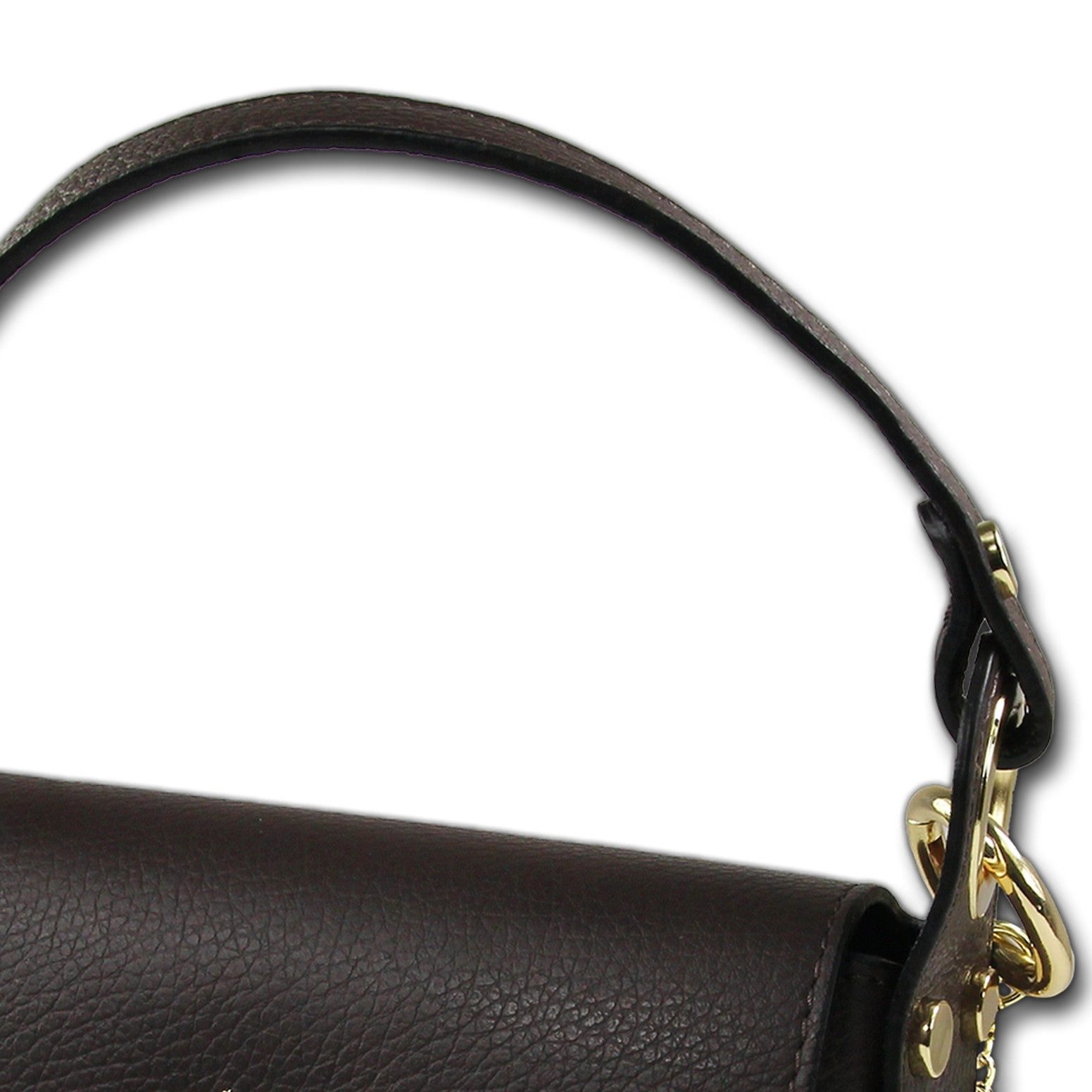 Toscanto Umhängetasche Toscanto Tasche dunkelbraun Leder (Umhängetasche), Damen Umhängetasche Leder, dunkelbraun ca. 19cm x ca. 14cm
