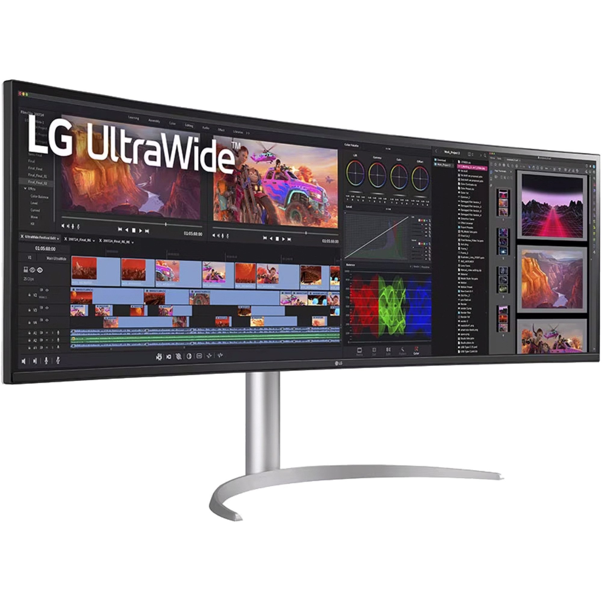 LG 49BQ95C-W, LED-Monitor, (DQHD, IPS, HDR, USB-C) TFT-Monitor