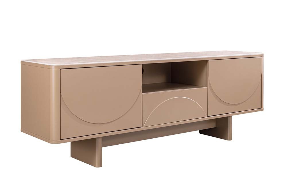 riess-ambiente TV-Board SAVOY 150cm beige/greige - Keramik, mit Schublade, 3D-Front, Stauraum (Einzelartikel, 1 St), modernes Lowboard - ideal für Flur, Ess-, Wohnbereich und TV-Ecke