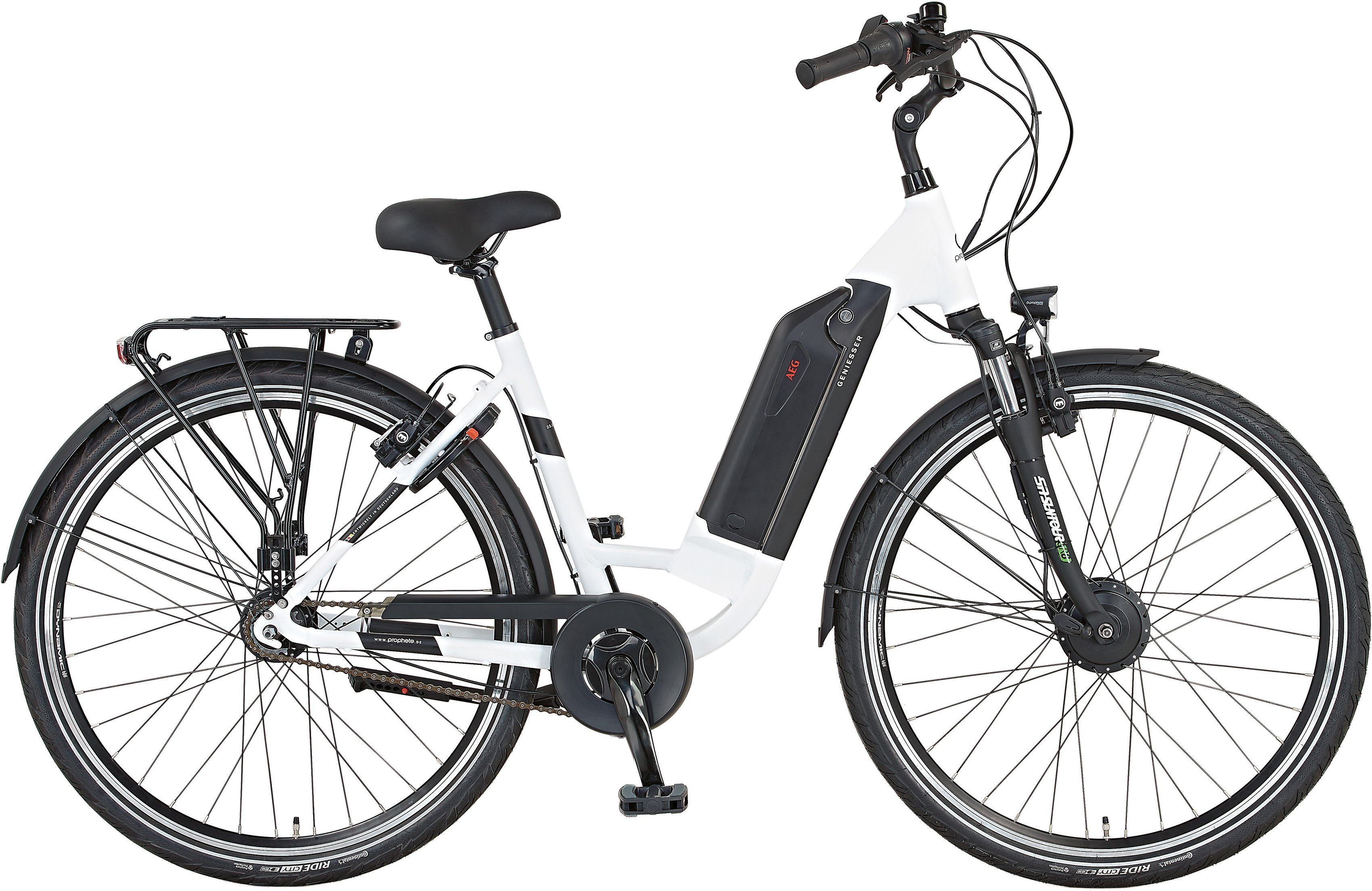 Prophete E-Bike Cityrad Geniesser 22.EMC.20, 7 Gang Shimano Nexus Schaltwerk, Nabenschaltung, Frontmotor, 374 Wh, Pedelec, Elektrofahrrad für Damen u. Herren