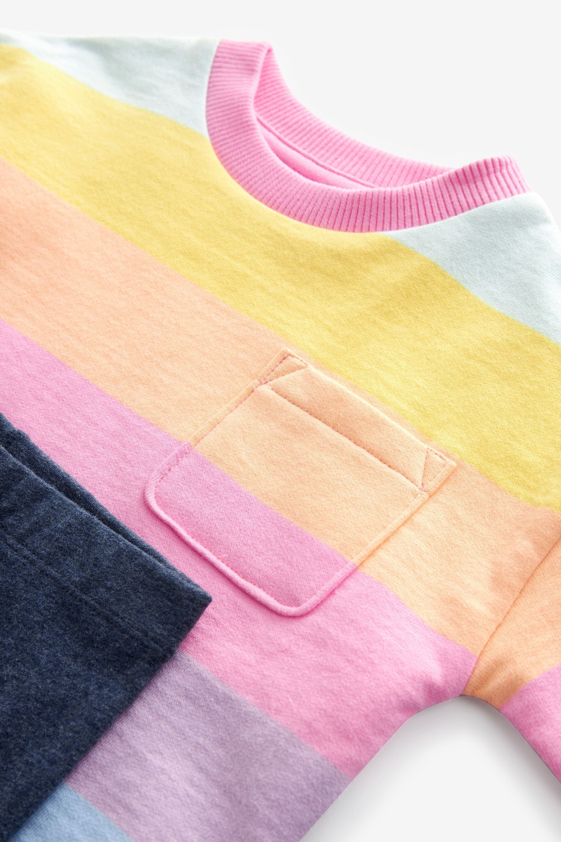 Bright Leggings im Leggings Set Rainbow Shirt (2-tlg) Sweatshirt & und Next Core