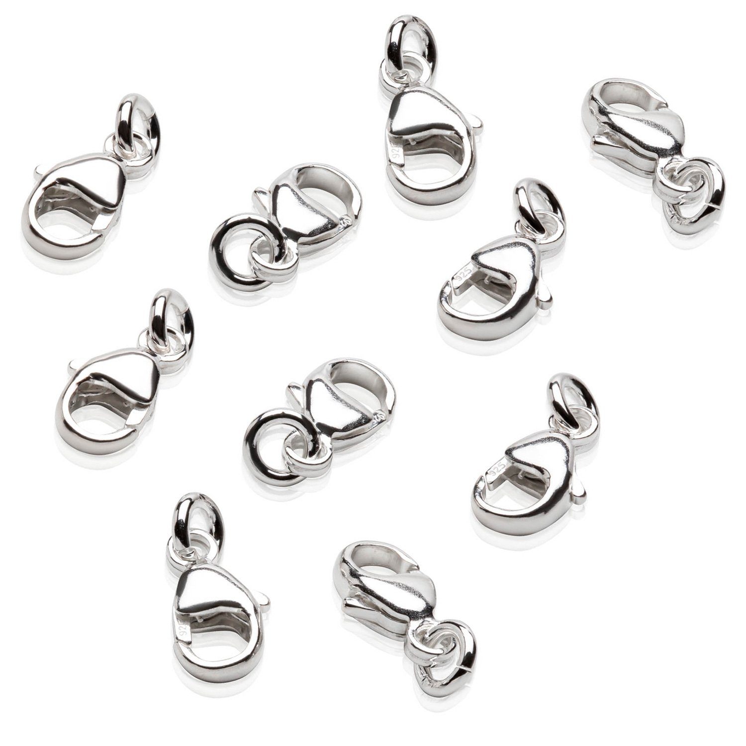 NKlaus Schmuckset 10 x Karabinerverschluss 6,8x4,5mm günstig online kaufen