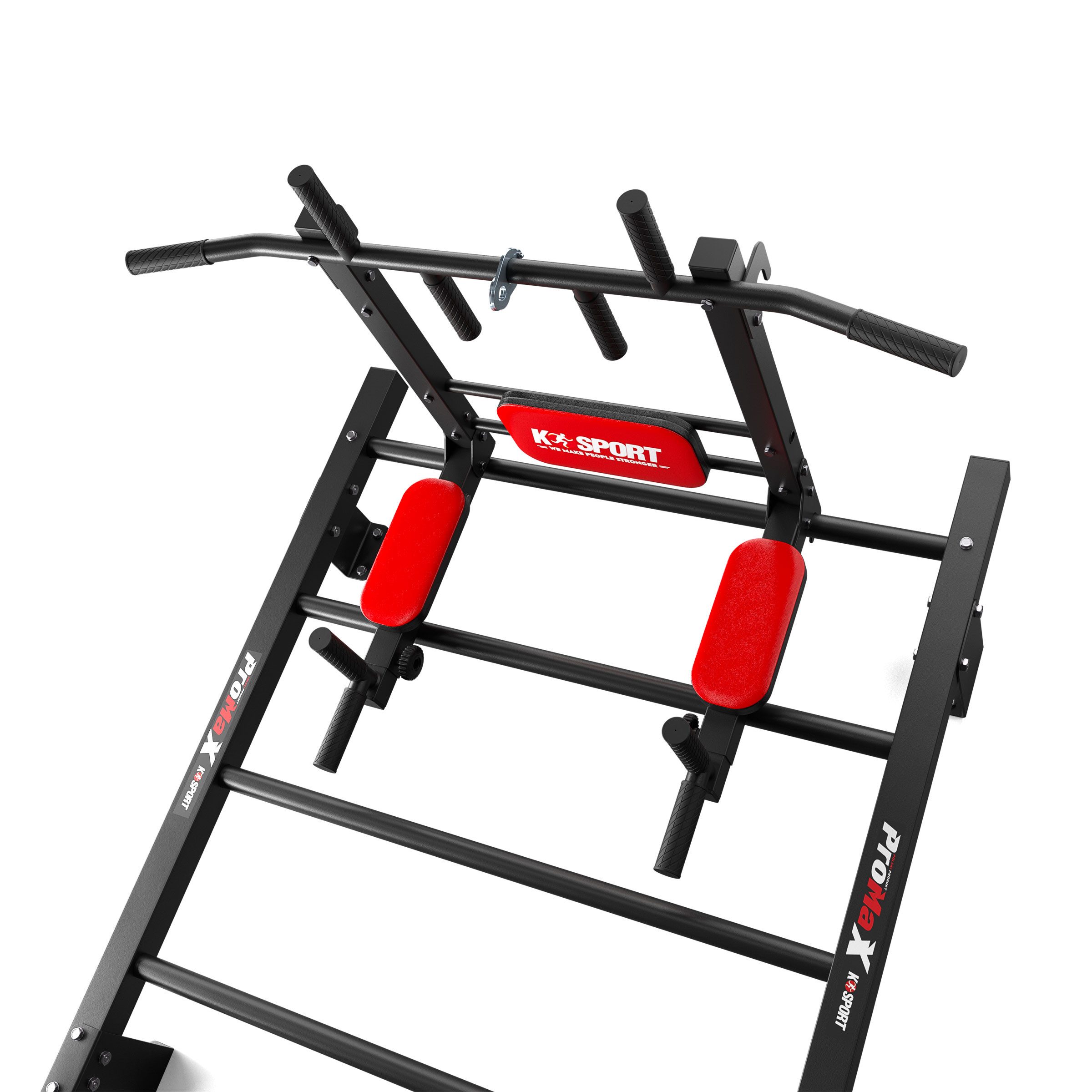 K-SPORT Kraftstation Sprossenwand+Dip Station, Klimmzugstange & Trainingsbank, (TRAININGSSET SPROSSENWAND MIT DIP STATION + KLIMMZUGSTANGE + BANK), Made in EU!