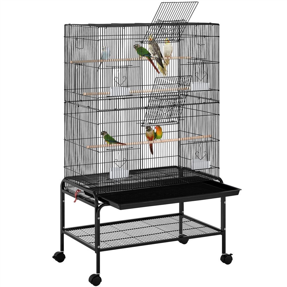Yaheetech Vogelkäfig, Vogelvoliere Nagerkäfig mit Schmutzwanneneinsatz günstig online kaufen