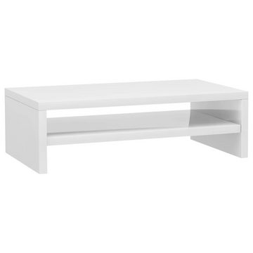 furnicato TV-Schrank Monitorständer Hochglanz-Weiß 42x24x13 cm Holzwerkstoff