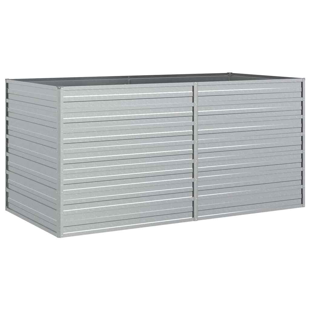vidaXL Hochbeet Garten-Hochbeet 160x80x77 cm Verzinkter Stahl Silbern (1 St)