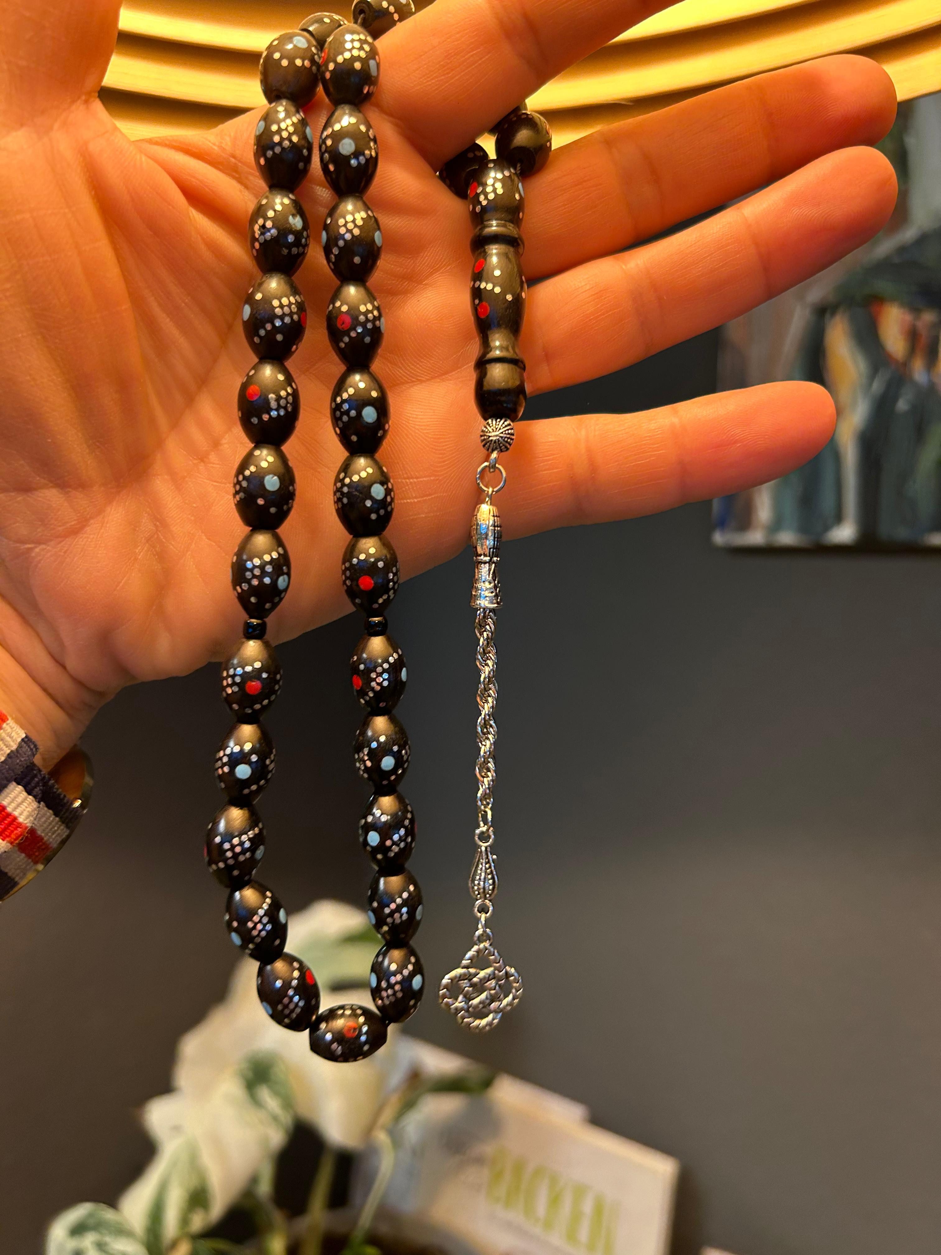 TesbihBid Kettenanhänger Kuka Sisitemli (Prayerbeads Bakalite faturan Gebetskette Sandalous, Tesbih Misbaha islam Amber Kehribar oltu)