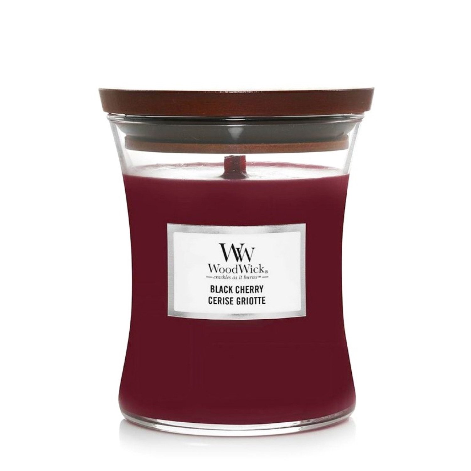 Woodwick Duftkerze Black Cherry im mittelgroßen günstig online kaufen