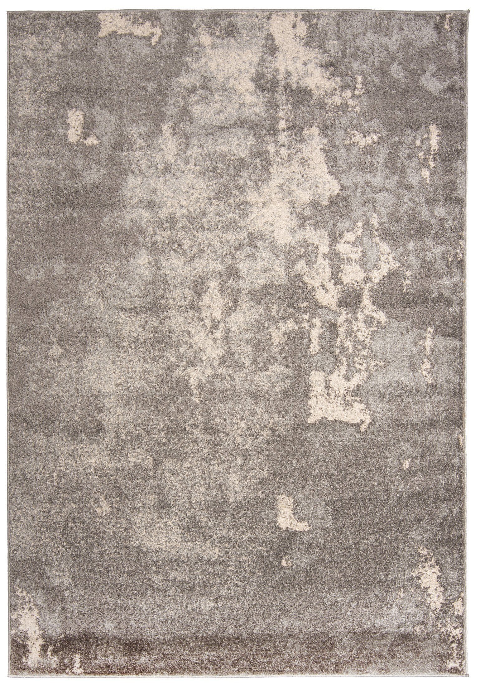 Designteppich Modern Teppich Abstrakt Muster Grau farbe - Kurzflor, Mazovia, 120 x 170 cm, Geeignet für Fußbodenheizung, Höhe 7 mm, Kurzflor