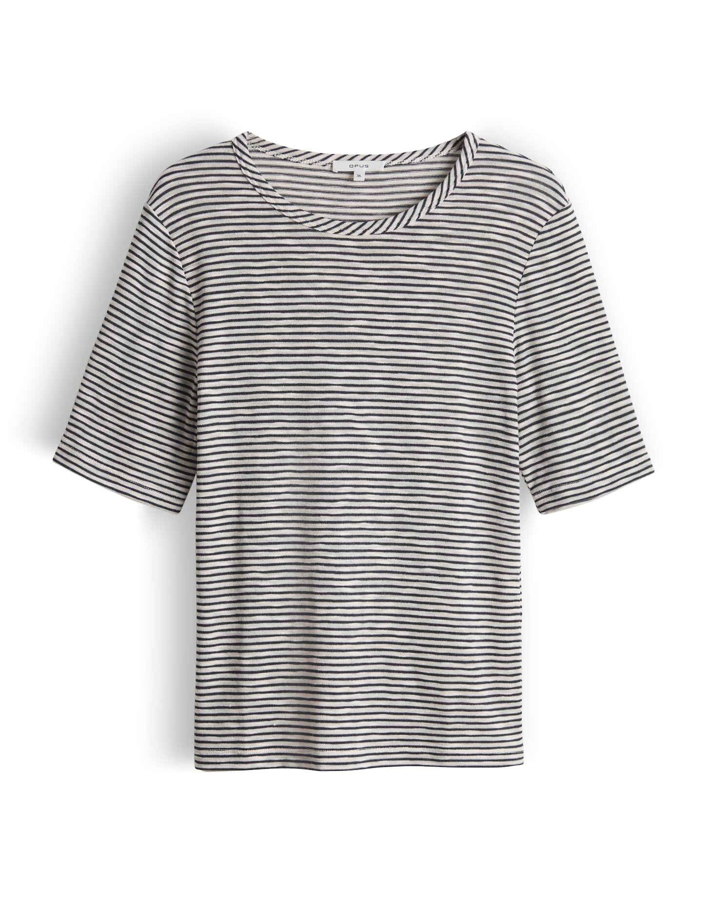 Kurzarmshirt Sambi aus gestreiftem Jersey mit dezenter Struktur