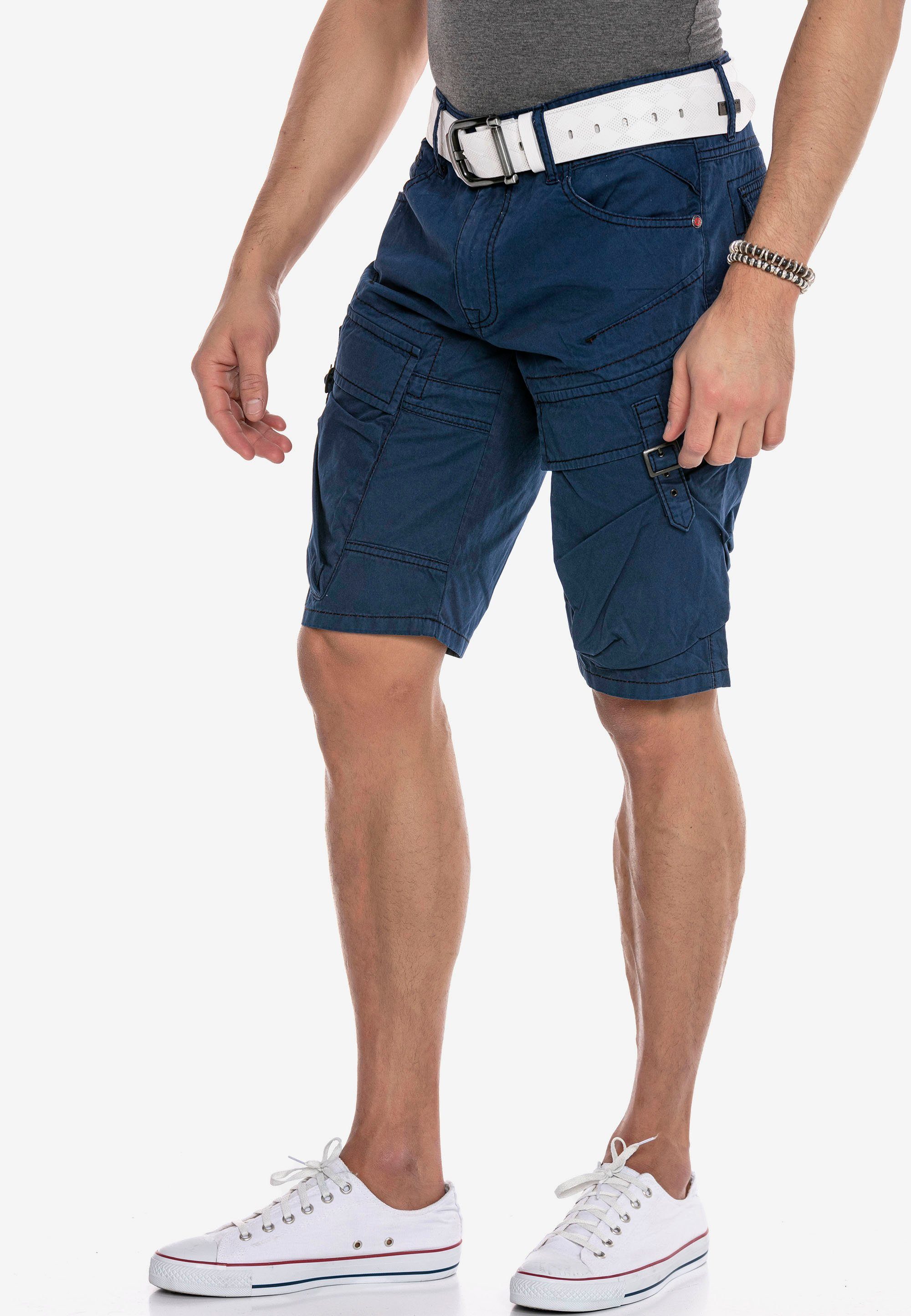 Cipo & Baxx blau Cargotaschen mit coolen Shorts