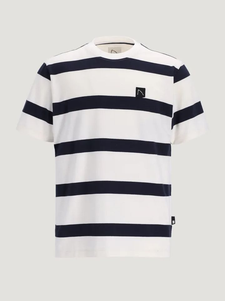 CHASIN' T-Shirt – Gestreiftes Kurzarmshirt mit Logopatch