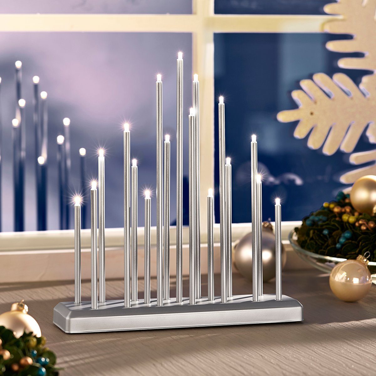 MeLiTec Fensterleuchter SL31-1, warmweiß, LED, Lichterbogen, Schwibbogen, W günstig online kaufen