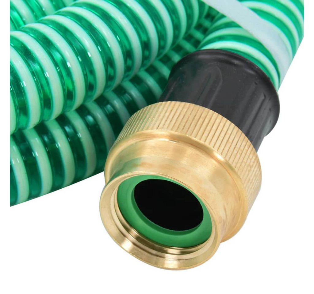 Thumbnail - vidaXL Saugschlauch Saugschlauch mit Messing-Anschlüssen Grün 1,1" 4 m PVC, (1 St)