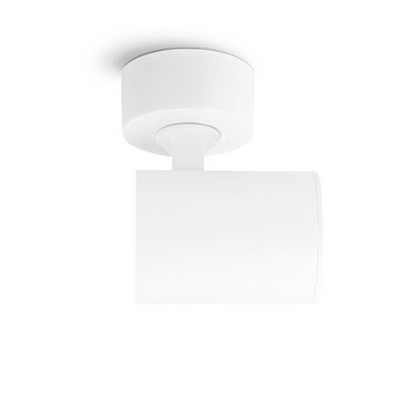 linovum LED Aufbaustrahler TENJO Deckenspot Wandspot weiß schwenkbar & drehbar mit LED GU10 3W warmweiß 230V, Leuchtmittel inklusive, Leuchtmittel inklusive