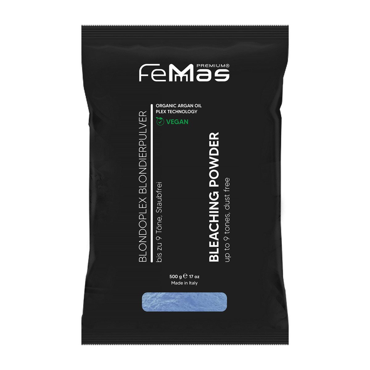 Femmas Premium Haarfarbe FemMas Blondierpulver Blau mit Arganöl 500g