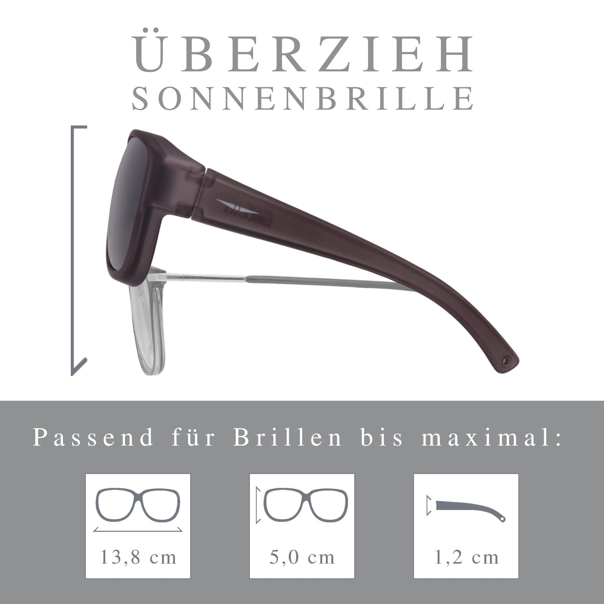 ActiveSol Sonnenbrille Überziehsonnenbrille El Pavana Lotusbeschichtung
