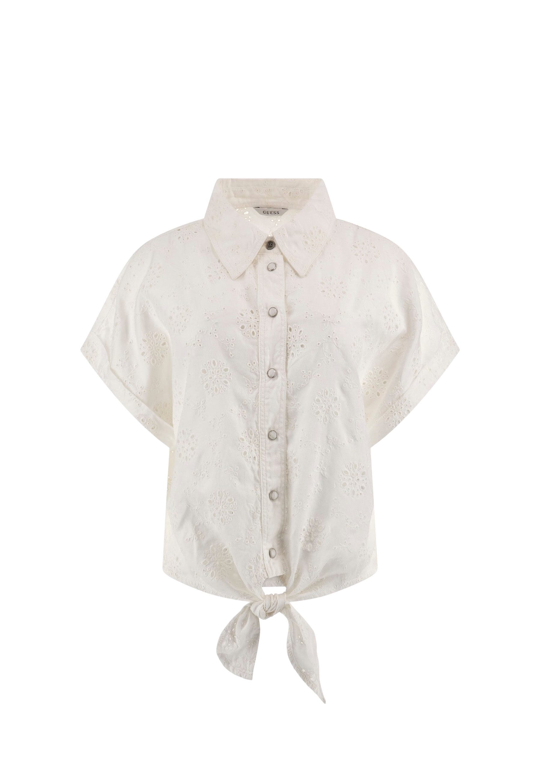 Guess Kurzarmbluse Bluse BRIGITTE EMBRO Langarmbluse (1-tlg)